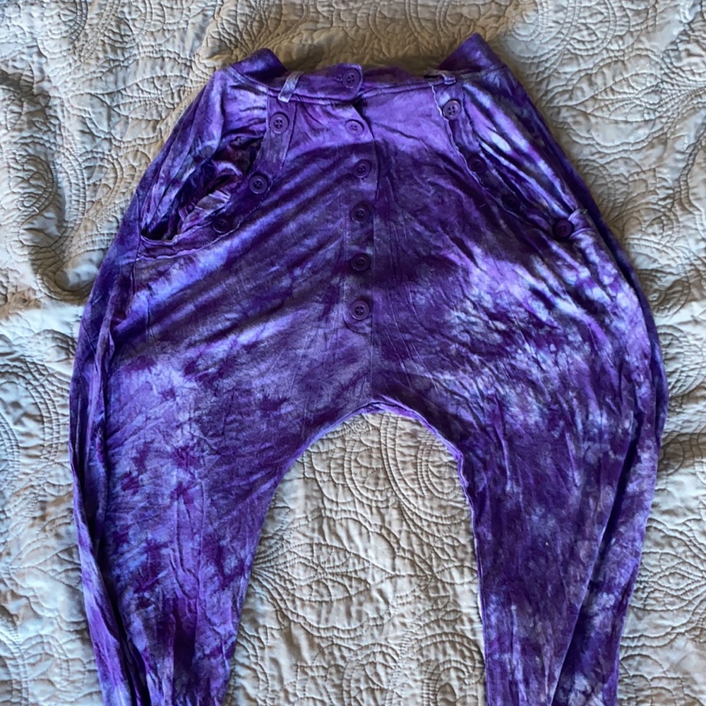 Urban Empire purple Tye dye Haram pants - Picture 4 of 5